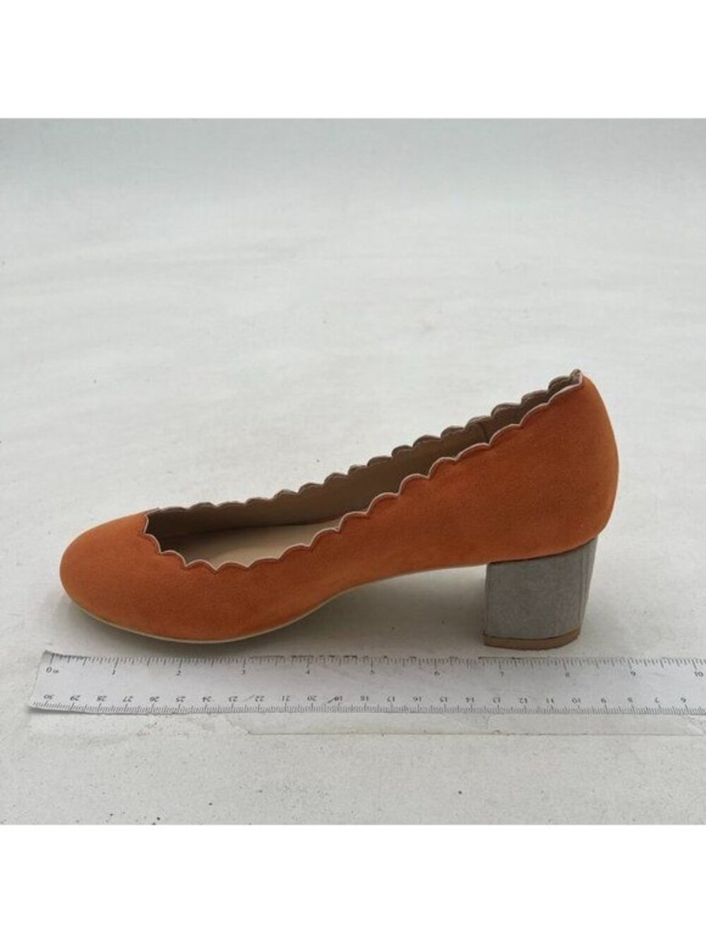 FSJ Women Comfortable Chunky Block Heel Pumps Shoes Round Closed Toe Slip On